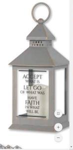 Inspirational Lantern Accept What – PIERSON'S FLOWER SHOP & GREENHOUSES INC, Cedar Rapids IA