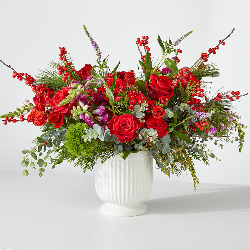 Big Red Bow Bouquet – PIERSON'S FLOWER SHOP & GREENHOUSES INC, Cedar Rapids IA