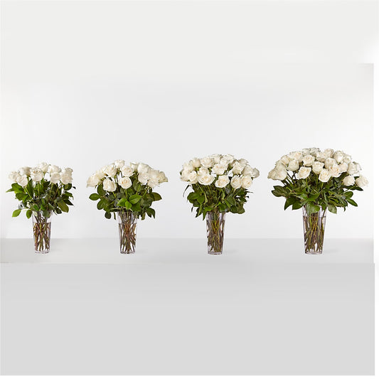 Long Stem White Rose Bouquet – PIERSON'S FLOWER SHOP & GREENHOUSES INC, Cedar Rapids IA