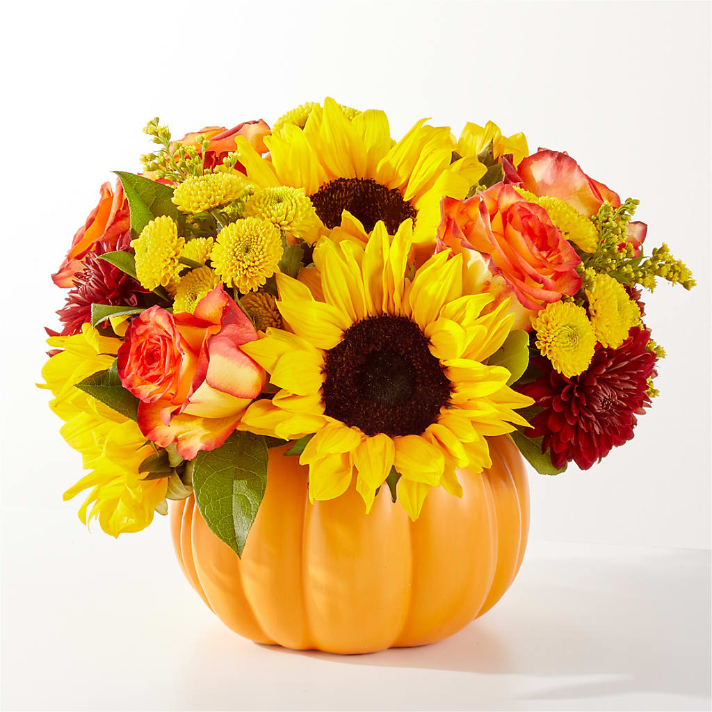 Golden Gourd Pumpkin Bouquet – PIERSON'S FLOWER SHOP & GREENHOUSES INC, Cedar Rapids IA