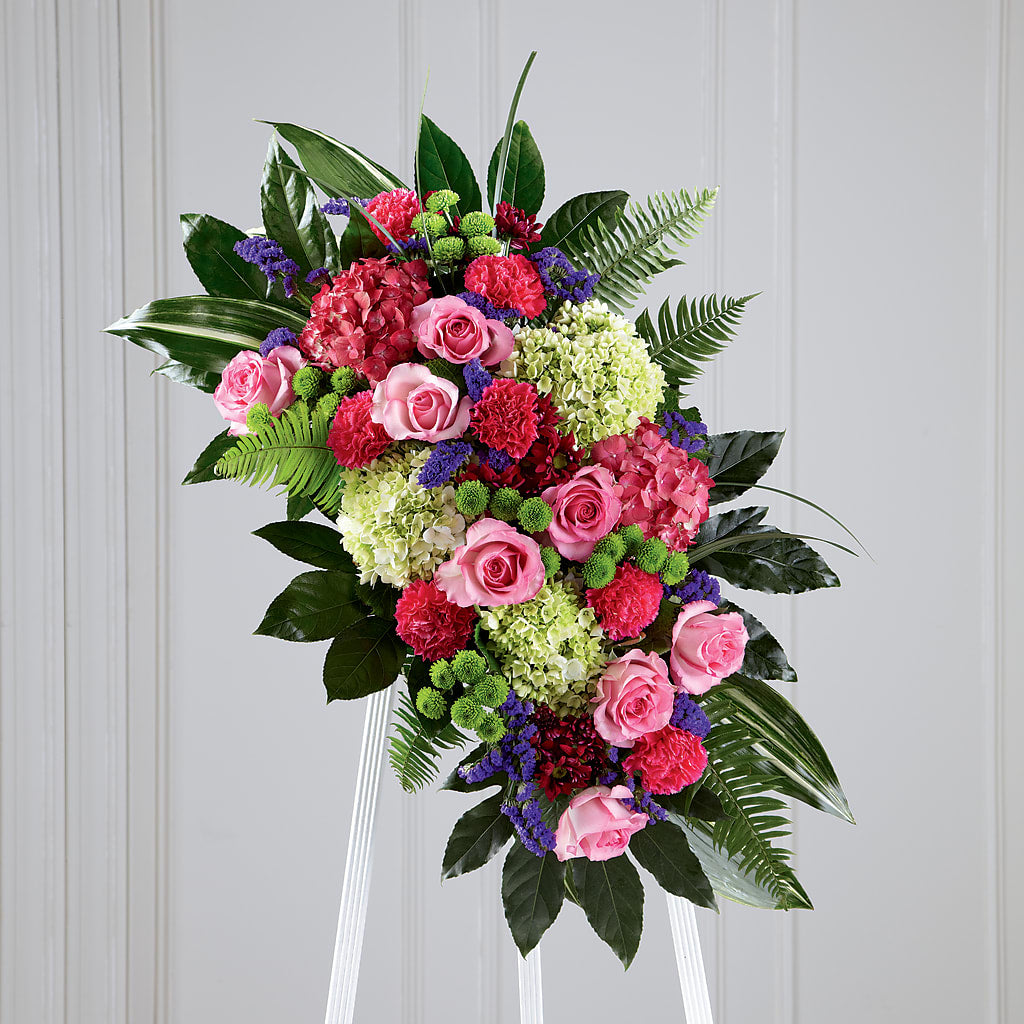 Refreshing Mix Standing Spray – PIERSON'S FLOWER SHOP & GREENHOUSES INC, Cedar Rapids IA