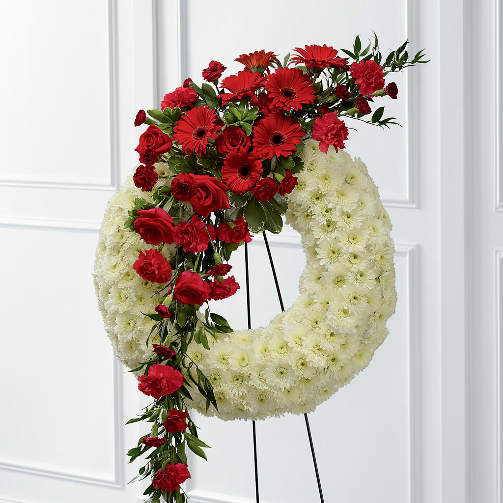 Graceful Tribute Wreath – PIERSON'S FLOWER SHOP & GREENHOUSES INC, Cedar Rapids IA