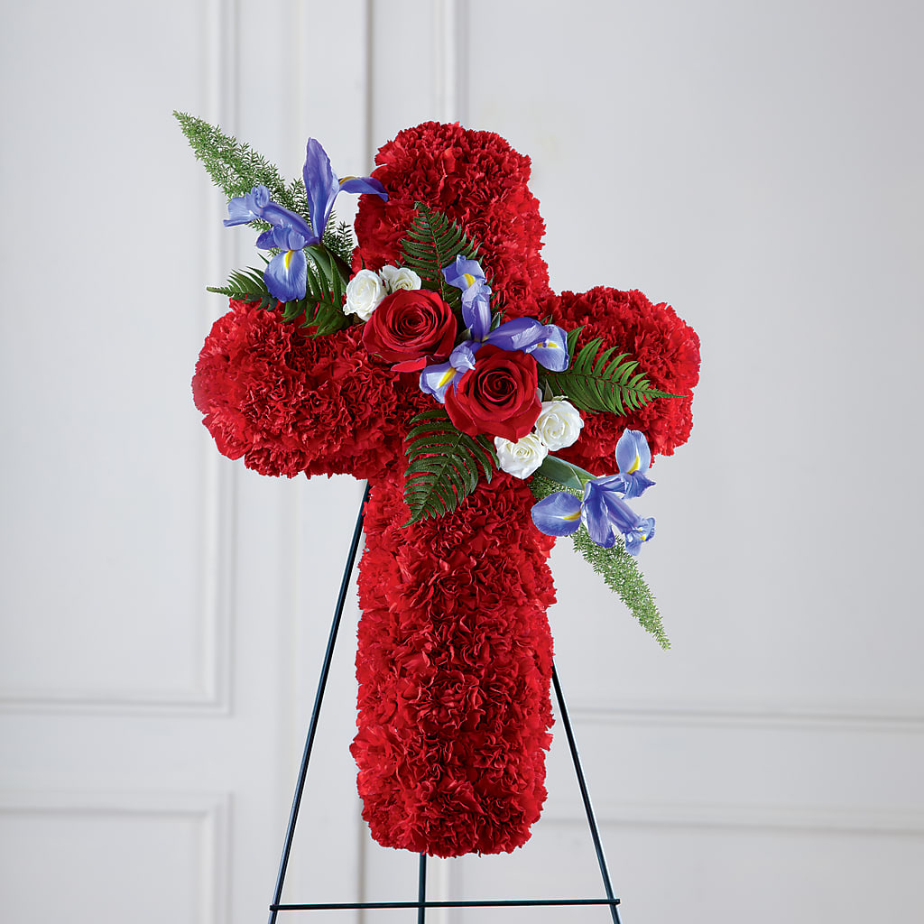 Faithful Hero Floral Cross – PIERSON'S FLOWER SHOP & GREENHOUSES INC, Cedar Rapids IA