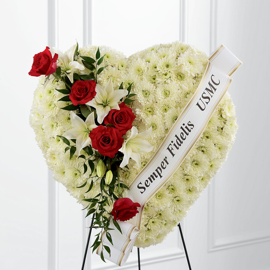 Heartfelt Hero Standing Heart – PIERSON'S FLOWER SHOP & GREENHOUSES INC, Cedar Rapids IA