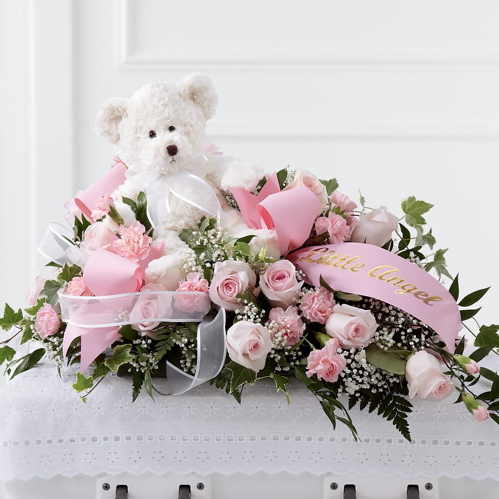 Touch of Sympathy Casket Spray – PIERSON'S FLOWER SHOP & GREENHOUSES INC, Cedar Rapids IA