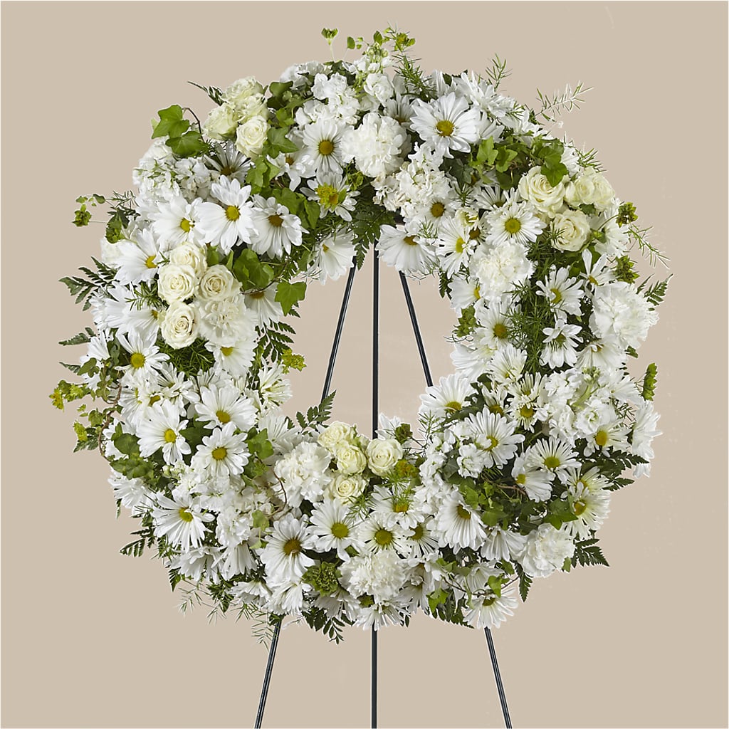 Faithful Wishes Wreath – PIERSON'S FLOWER SHOP & GREENHOUSES INC, Cedar Rapids IA