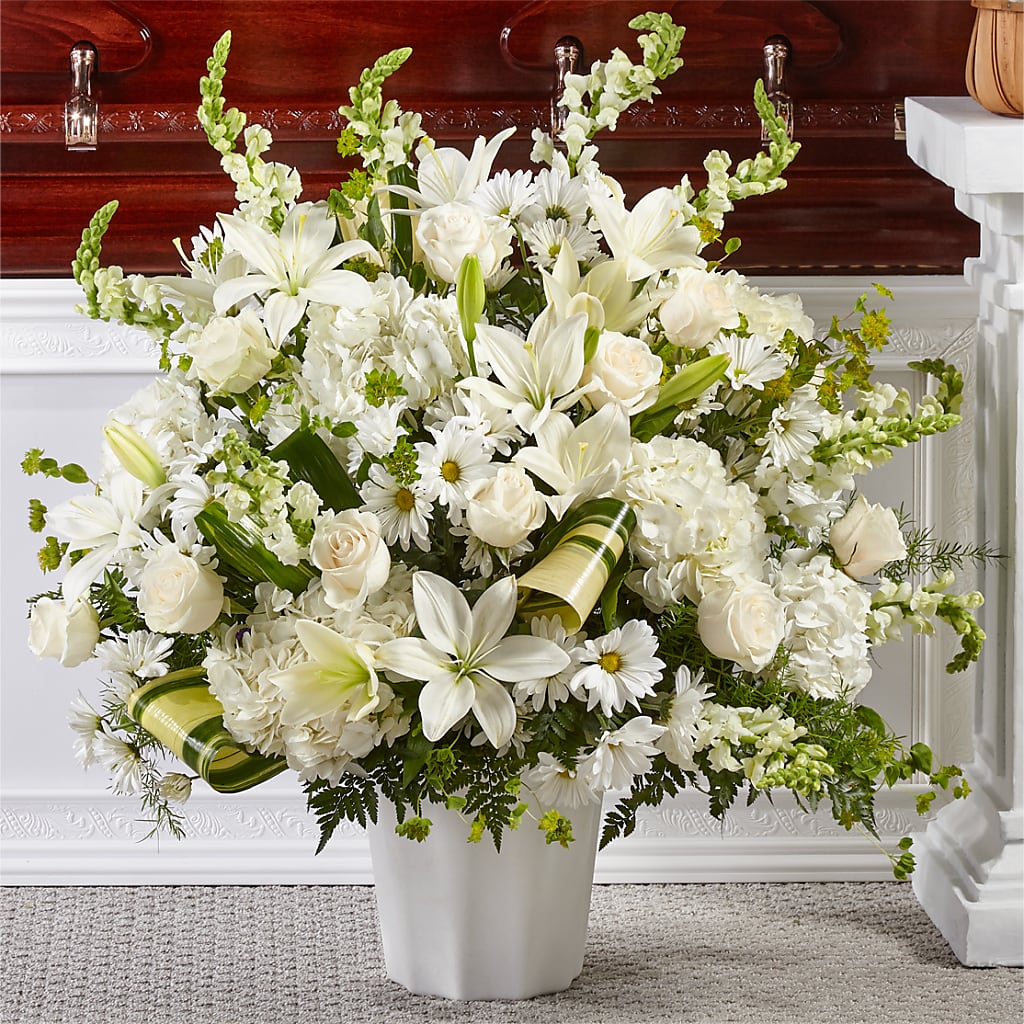 Thoughts of Tranquility Floor Basket – PIERSON'S FLOWER SHOP & GREENHOUSES INC, Cedar Rapids IA