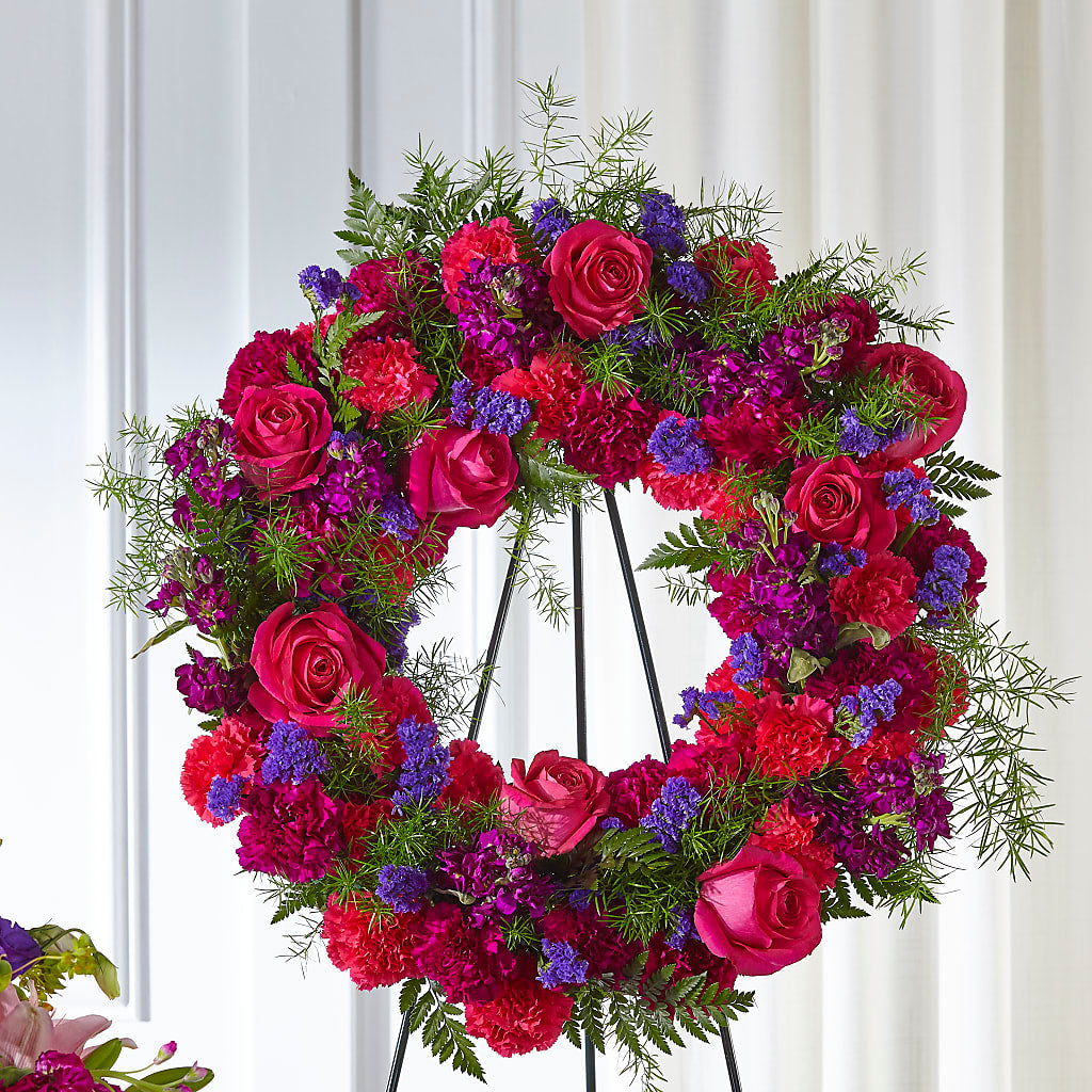 Calming Colors Wreath – PIERSON'S FLOWER SHOP & GREENHOUSES INC, Cedar Rapids IA