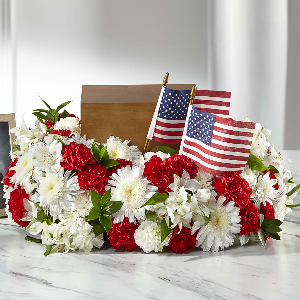 Spirit of Patriotism Cremation Adornment – PIERSON'S FLOWER SHOP & GREENHOUSES INC, Cedar Rapids IA