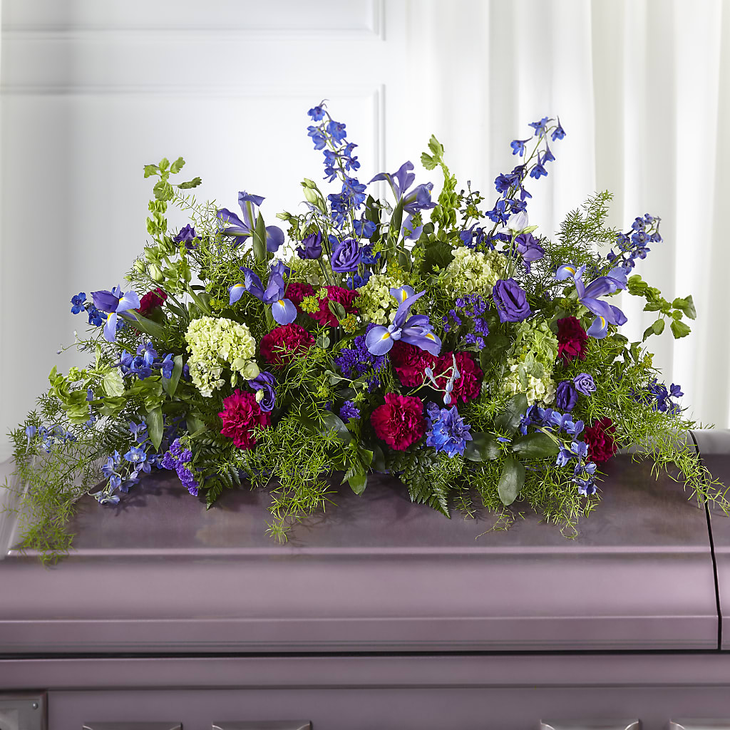 Always Treasured Casket Spray – PIERSON'S FLOWER SHOP & GREENHOUSES INC, Cedar Rapids IA