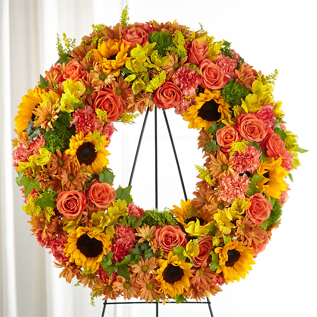 Autumnal Memories Wreath (Standard) – PIERSON'S FLOWER SHOP & GREENHOUSES INC, Cedar Rapids IA