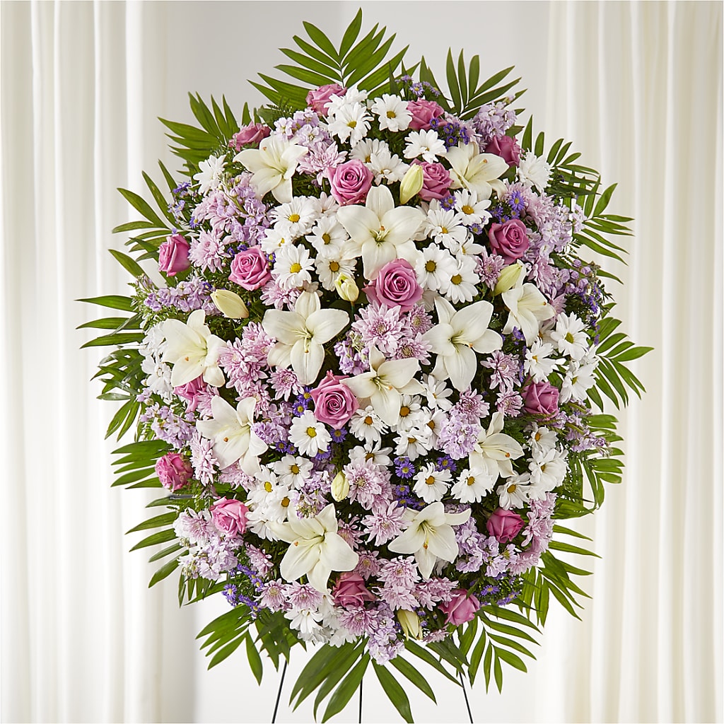 Surrounded by Love Standing Spray – PIERSON'S FLOWER SHOP & GREENHOUSES INC, Cedar Rapids IA