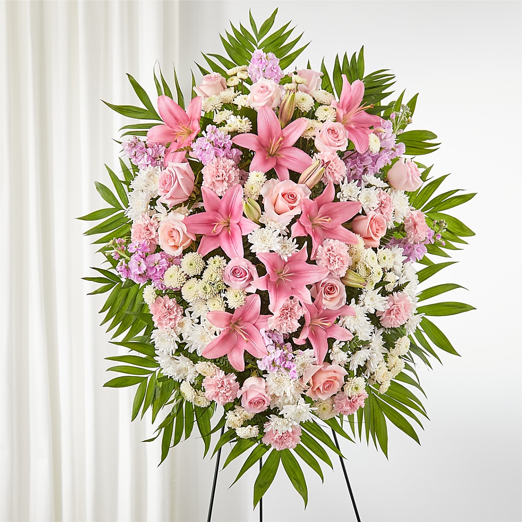 Offering Solace Standing Spray – PIERSON'S FLOWER SHOP & GREENHOUSES INC, Cedar Rapids IA