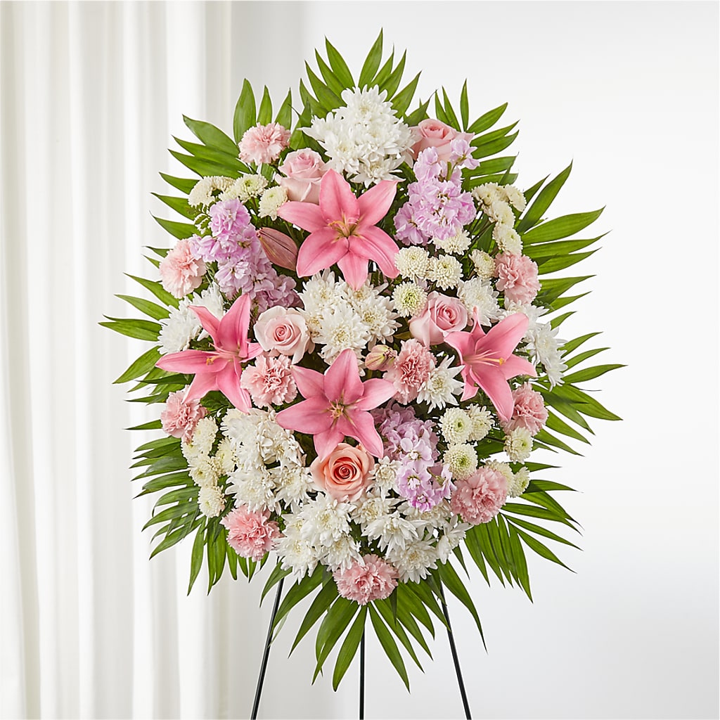 Offering Solace Standing Spray – PIERSON'S FLOWER SHOP & GREENHOUSES INC, Cedar Rapids IA