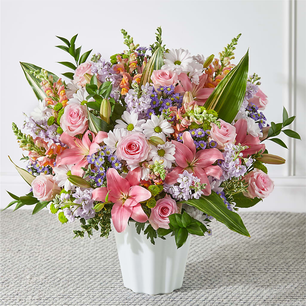Abundant Compassion Floor Basket – PIERSON'S FLOWER SHOP & GREENHOUSES INC, Cedar Rapids IA