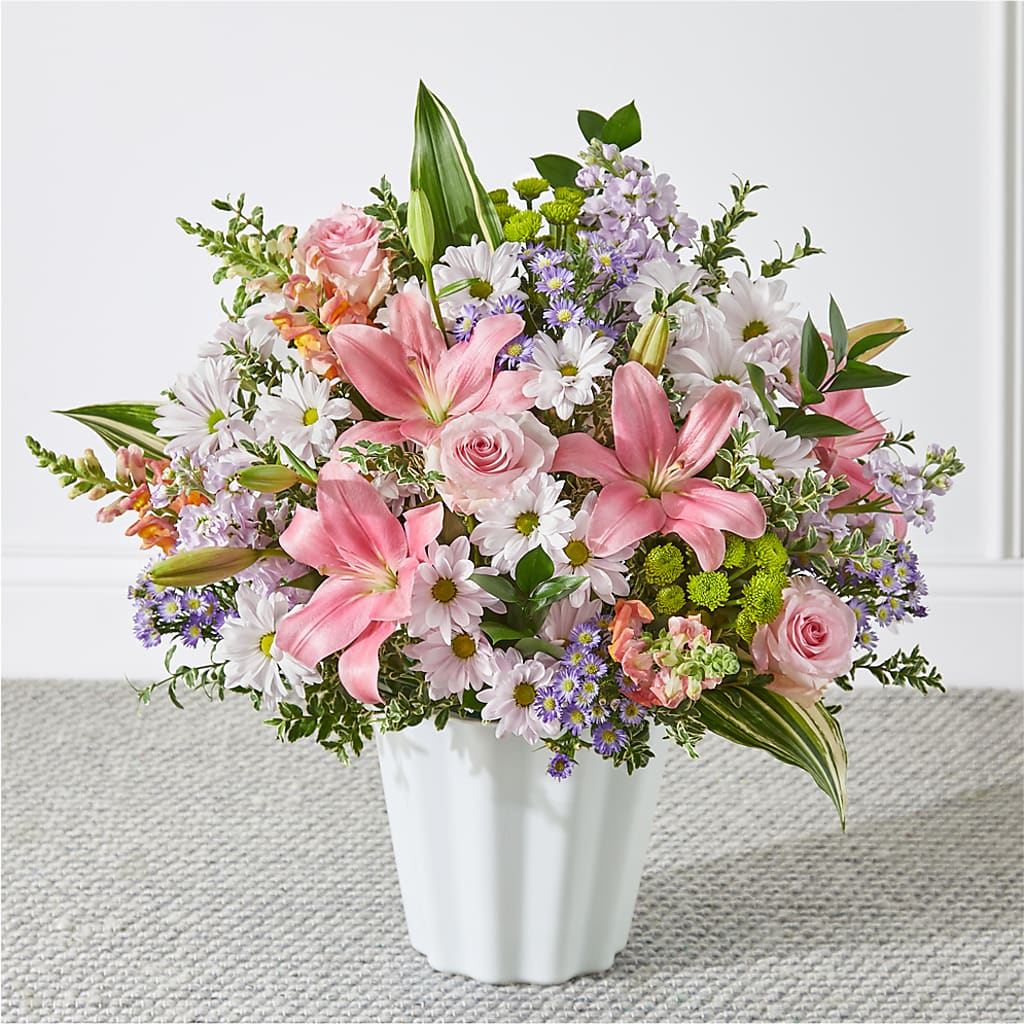 Abundant Compassion Floor Basket – PIERSON'S FLOWER SHOP & GREENHOUSES INC, Cedar Rapids IA