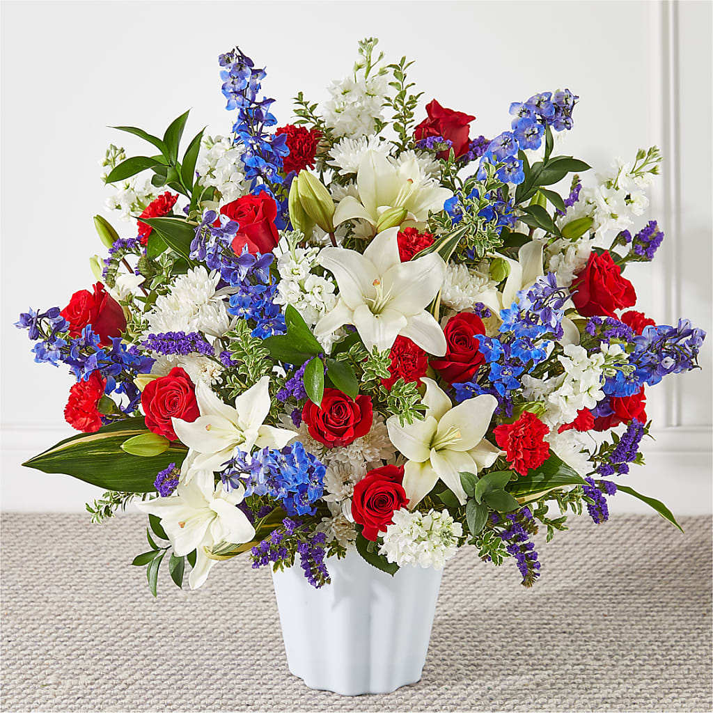 Consoled Floor Basket – PIERSON'S FLOWER SHOP & GREENHOUSES INC, Cedar Rapids IA