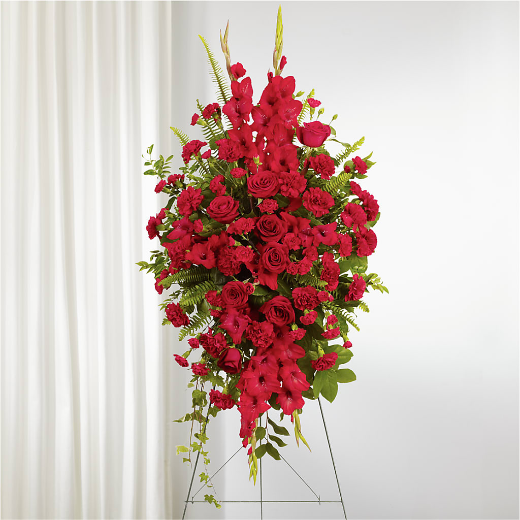 From the Heart Standing Spray – PIERSON'S FLOWER SHOP & GREENHOUSES INC, Cedar Rapids IA