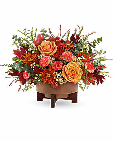 TEL Modern Copper Centerpiece – PIERSON'S FLOWER SHOP & GREENHOUSES INC, Cedar Rapids IA