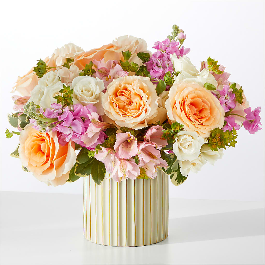 Paradise Bouquet with Ivory Vase – PIERSON'S FLOWER SHOP & GREENHOUSES INC, Cedar Rapids IA