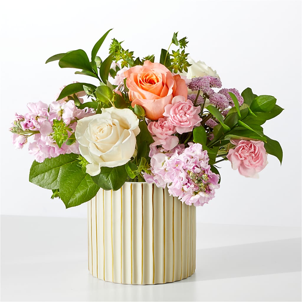 French Market Bouquet with Ivory Vase – PIERSON'S FLOWER SHOP & GREENHOUSES INC, Cedar Rapids IA