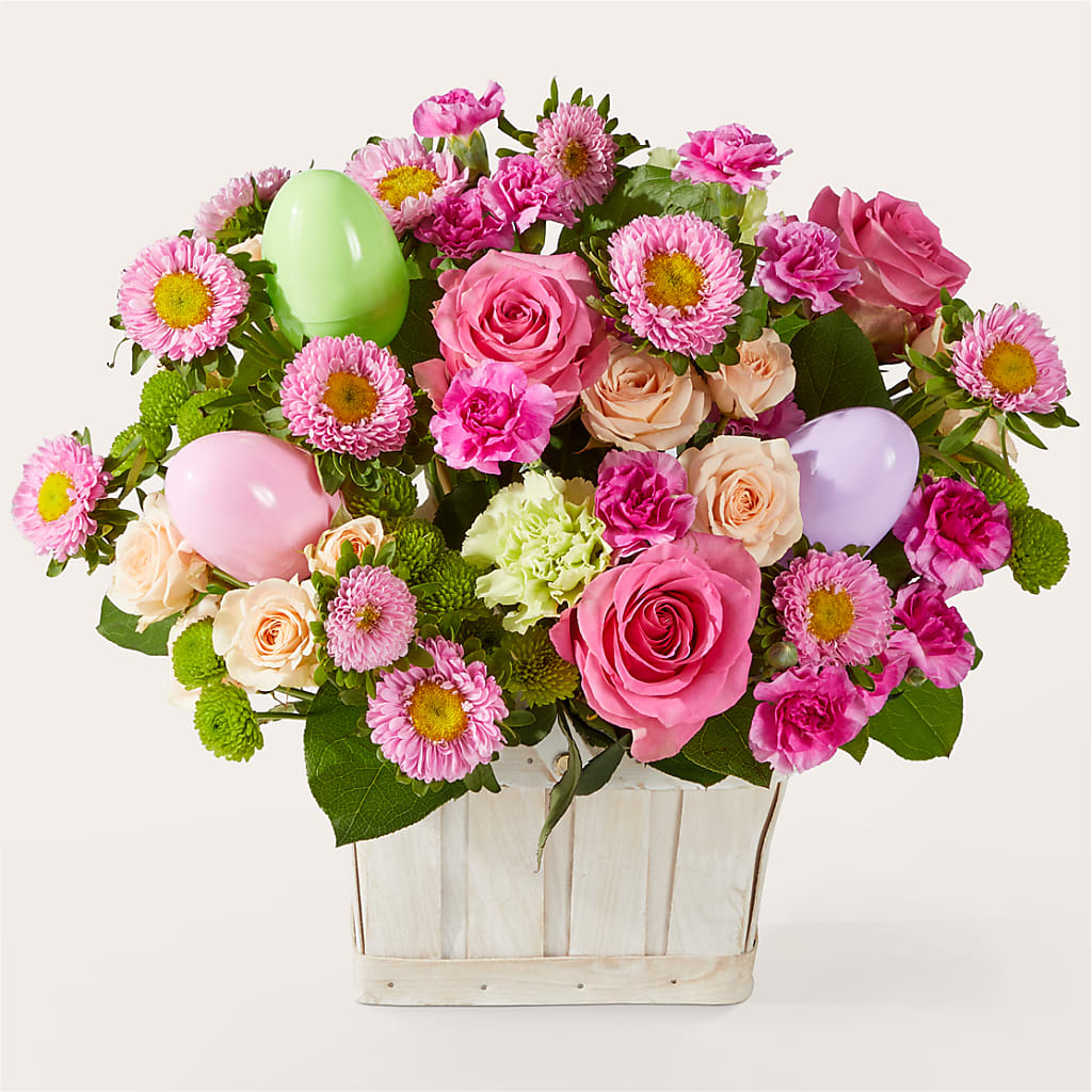 Get Eggcited Basket – PIERSON'S FLOWER SHOP & GREENHOUSES INC, Cedar Rapids IA