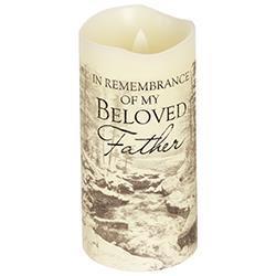 Everlasting Glow with Flicker Father Candle – PIERSON'S FLOWER SHOP & GREENHOUSES INC, Cedar Rapids IA
