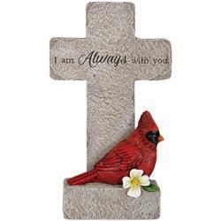 With You Cardinal Memorial Pedestal Cross – PIERSON'S FLOWER SHOP & GREENHOUSES INC, Cedar Rapids IA