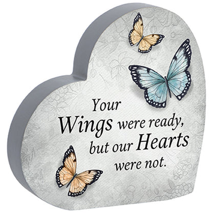 Butterfly Memorial Heart Sitter – PIERSON'S FLOWER SHOP & GREENHOUSES INC, Cedar Rapids IA