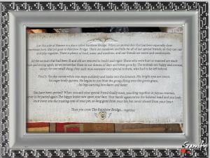 Rainbow Bridge Memorial Bench – PIERSON'S FLOWER SHOP & GREENHOUSES INC, Cedar Rapids IA