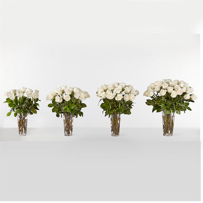 Long Stem White Rose Bouquet – PIERSON'S FLOWER SHOP & GREENHOUSES INC, Cedar Rapids IA