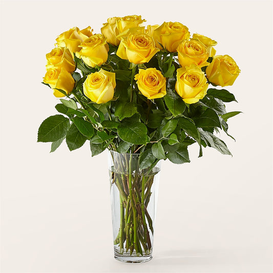 Long Stem Yellow Rose Bouquet – PIERSON'S FLOWER SHOP & GREENHOUSES INC, Cedar Rapids IA