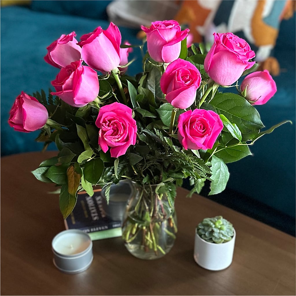 Long Stem Pink Rose Bouquet – PIERSON'S FLOWER SHOP & GREENHOUSES INC, Cedar Rapids IA