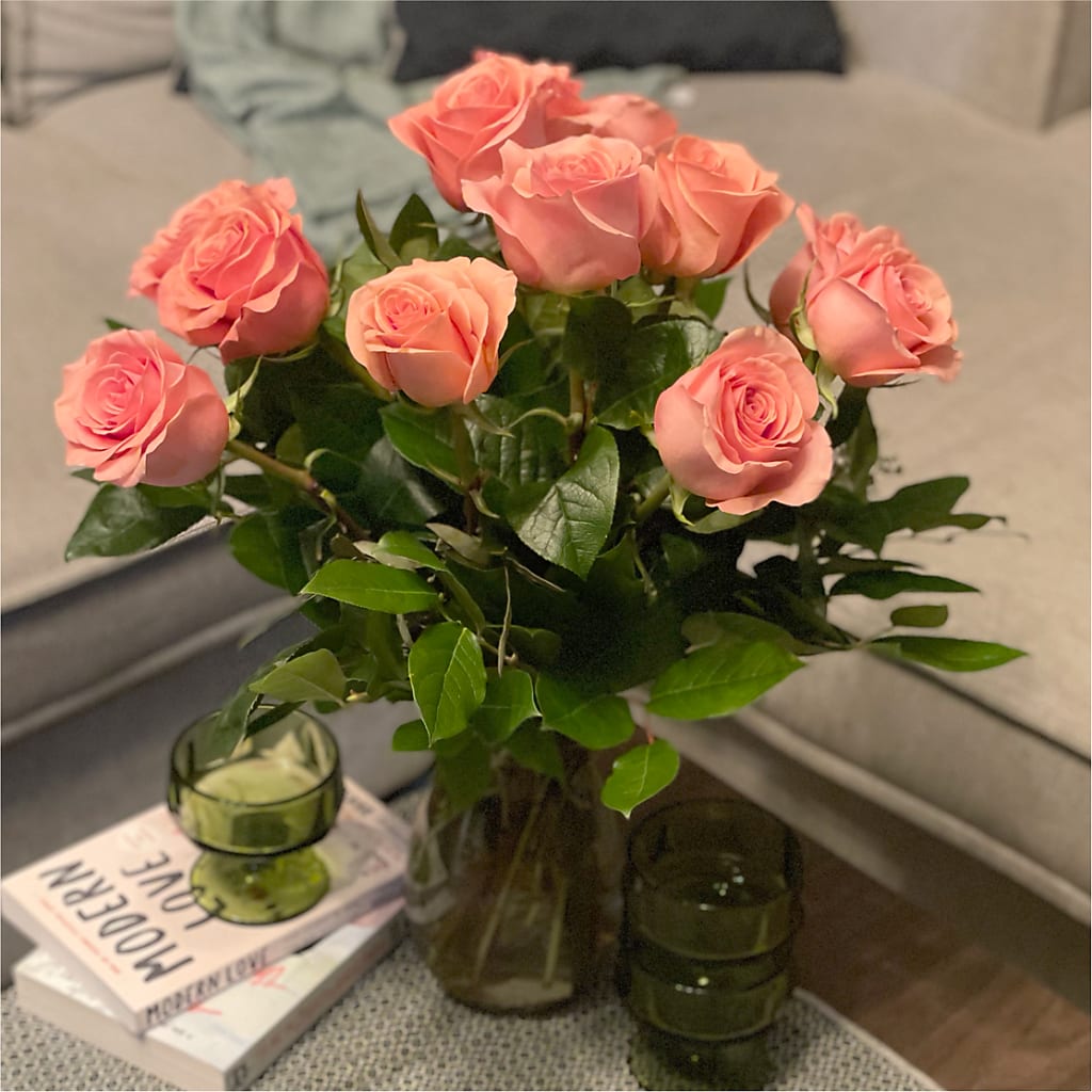Long Stem Pink Rose Bouquet – PIERSON'S FLOWER SHOP & GREENHOUSES INC, Cedar Rapids IA
