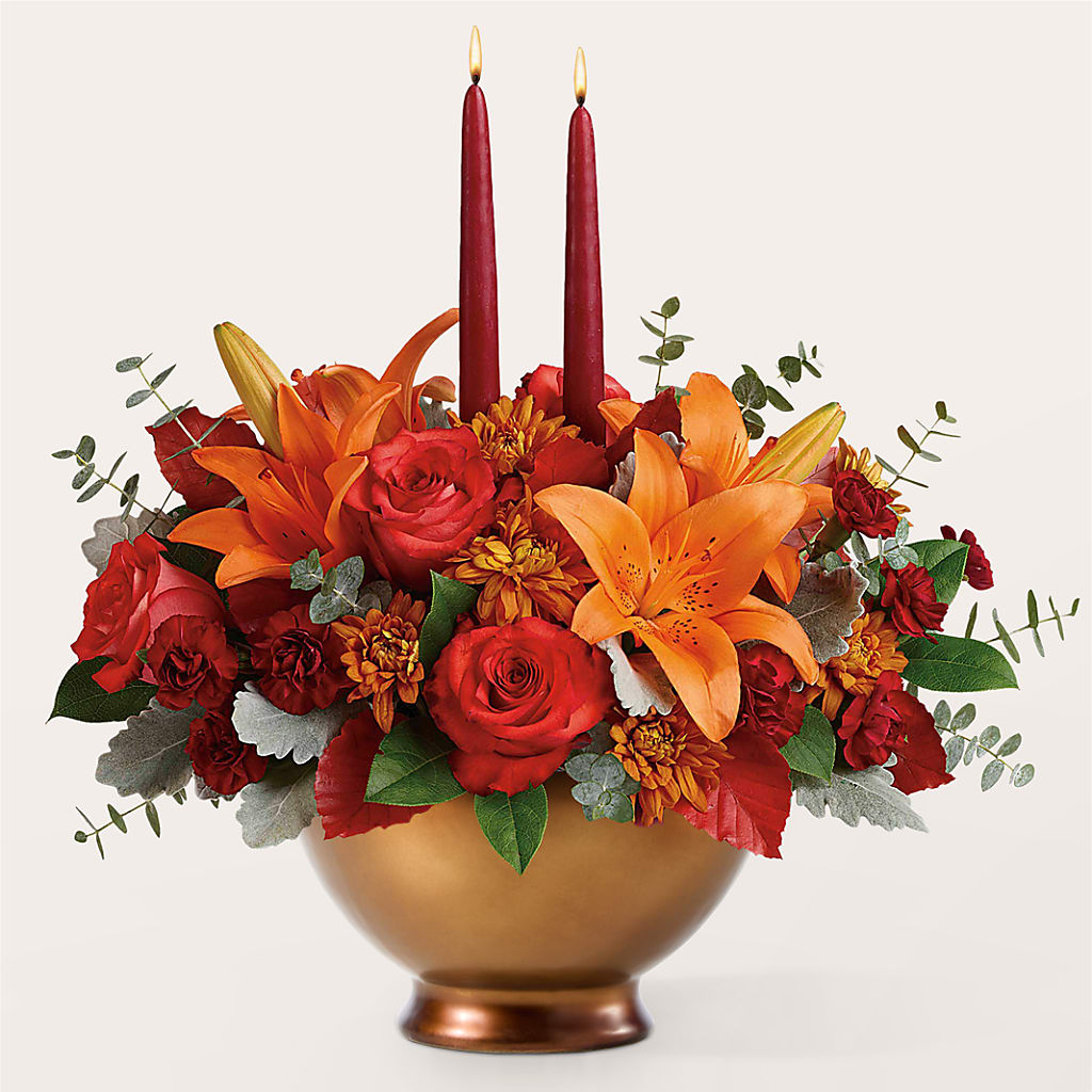 Fruits of Fall Centerpiece – PIERSON'S FLOWER SHOP & GREENHOUSES INC, Cedar Rapids IA