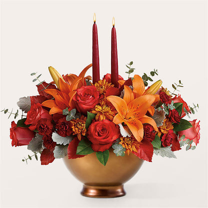 Fruits of Fall Centerpiece – PIERSON'S FLOWER SHOP & GREENHOUSES INC, Cedar Rapids IA