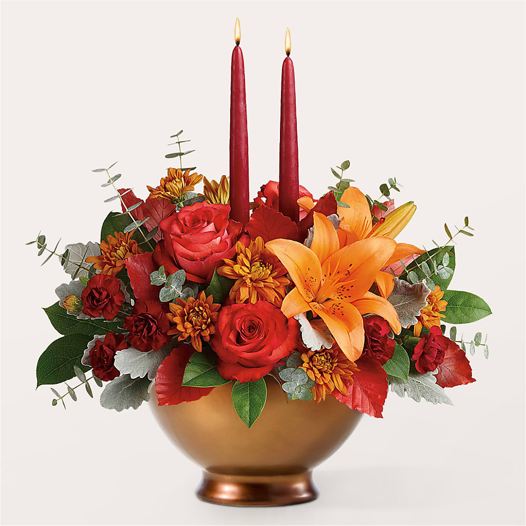 Fruits of Fall Centerpiece – PIERSON'S FLOWER SHOP & GREENHOUSES INC, Cedar Rapids IA