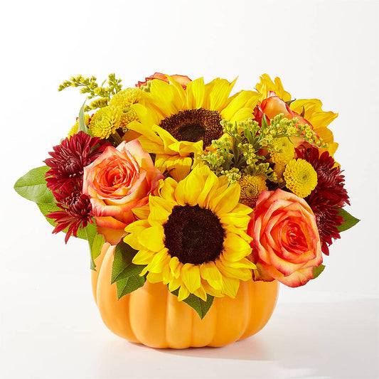 Golden Gourd Pumpkin Bouquet – PIERSON'S FLOWER SHOP & GREENHOUSES INC, Cedar Rapids IA