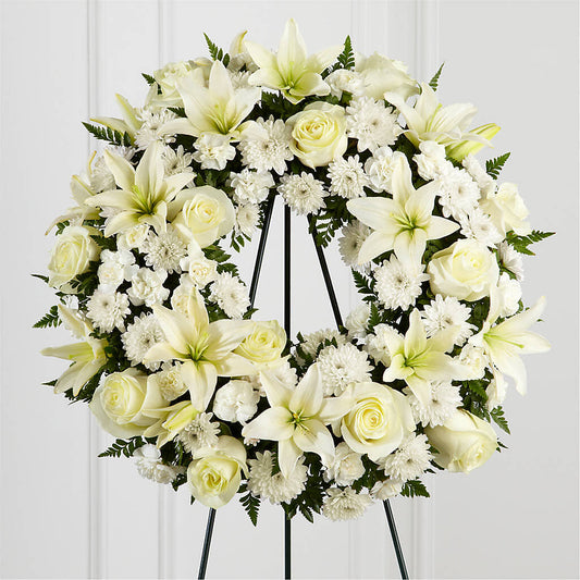 Treasured Tribute Wreath – PIERSON'S FLOWER SHOP & GREENHOUSES INC, Cedar Rapids IA