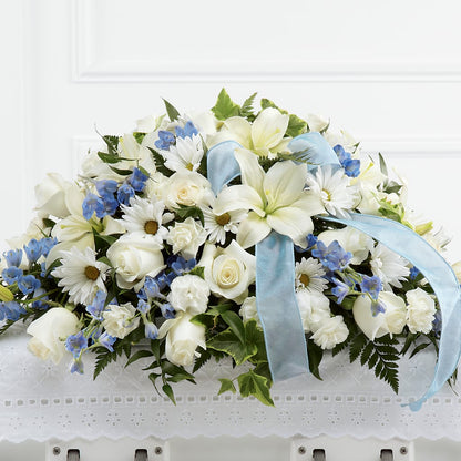 Tender Treasure Casket Spray – PIERSON'S FLOWER SHOP & GREENHOUSES INC, Cedar Rapids IA
