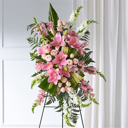 Elegant Embrace Standing Spray – PIERSON'S FLOWER SHOP & GREENHOUSES INC, Cedar Rapids IA