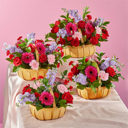 Pink Picnic Basket – PIERSON'S FLOWER SHOP & GREENHOUSES INC, Cedar Rapids IA