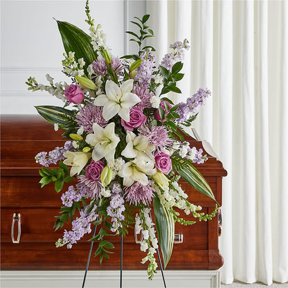 Grateful Hearts Standing Spray – PIERSON'S FLOWER SHOP & GREENHOUSES INC, Cedar Rapids IA
