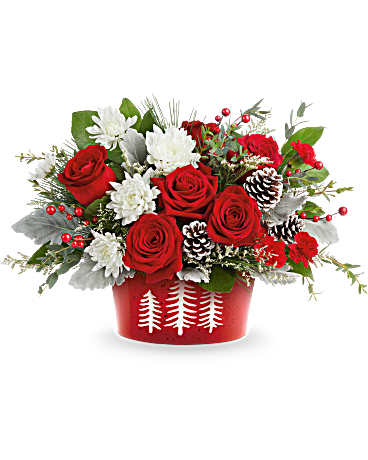 TEL Snowy Pines Centerpiece