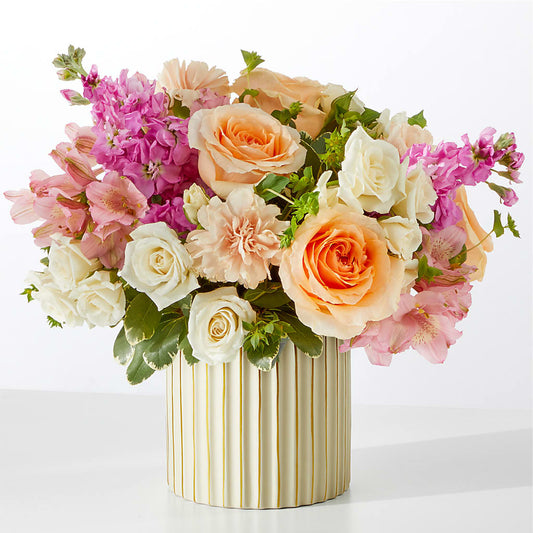 Paradise Bouquet with Ivory Vase – PIERSON'S FLOWER SHOP & GREENHOUSES INC, Cedar Rapids IA