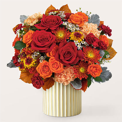 Merlot Bouquet with Ivory Vase – PIERSON'S FLOWER SHOP & GREENHOUSES INC, Cedar Rapids IA