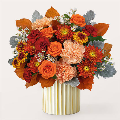 Merlot Bouquet with Ivory Vase – PIERSON'S FLOWER SHOP & GREENHOUSES INC, Cedar Rapids IA