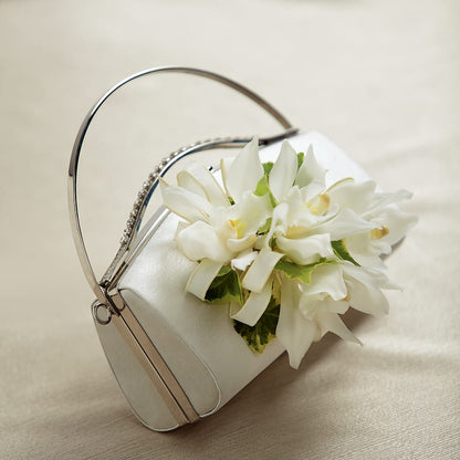 White Purse Decor – PIERSON'S FLOWER SHOP & GREENHOUSES INC, Cedar Rapids IA